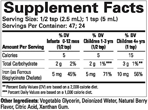 ChildLife , Liquid Iron , Natural Berry Flavor , 118 ml