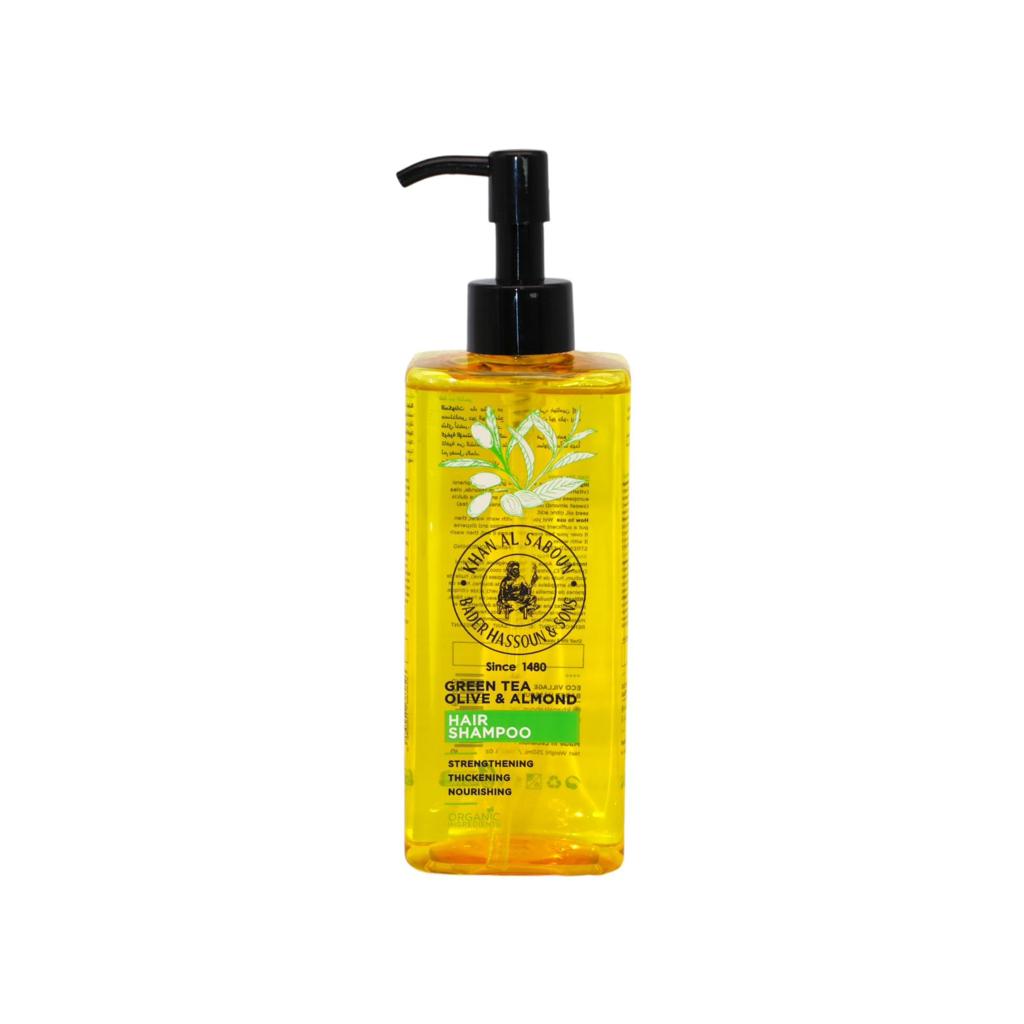 Khan AL Saboun , Hair Shampoo , Green Tea , olive & Almond , 250 ml