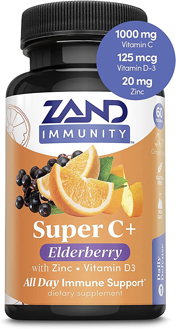 Zand, Immunity, Super C+ , With Zinc/Vitamin D3, 60 Tablets