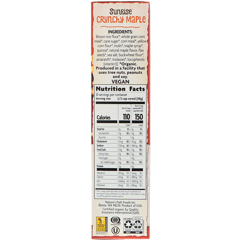Natures Path, Crunchy maple sunrise, 300g