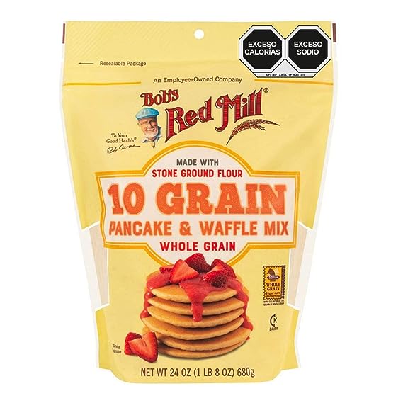 Bob's Red Mill, 10 Grain Pancake & Waffle Mix, Whole Grain, 680 g