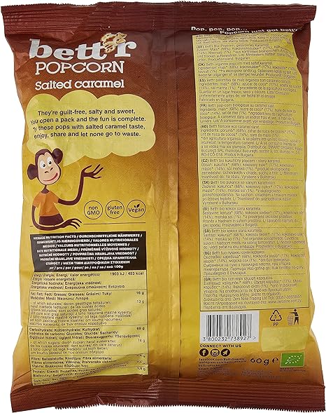 Bettr, Popcorn Salted Caramel, 60g