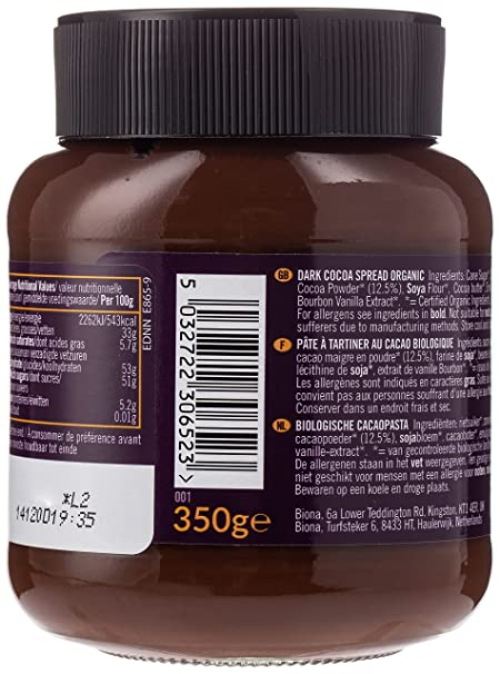 Biona, Dark Cocoa spread, 350g