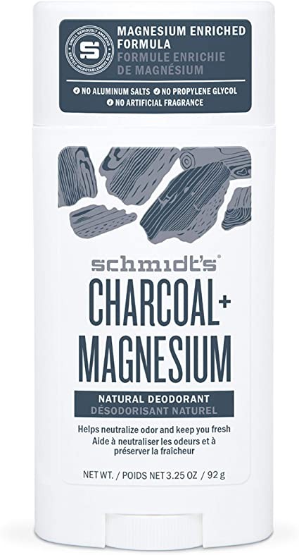 Schmidts Naturals, Natural Deodorant, Charcoal + Magnesium, 92 g