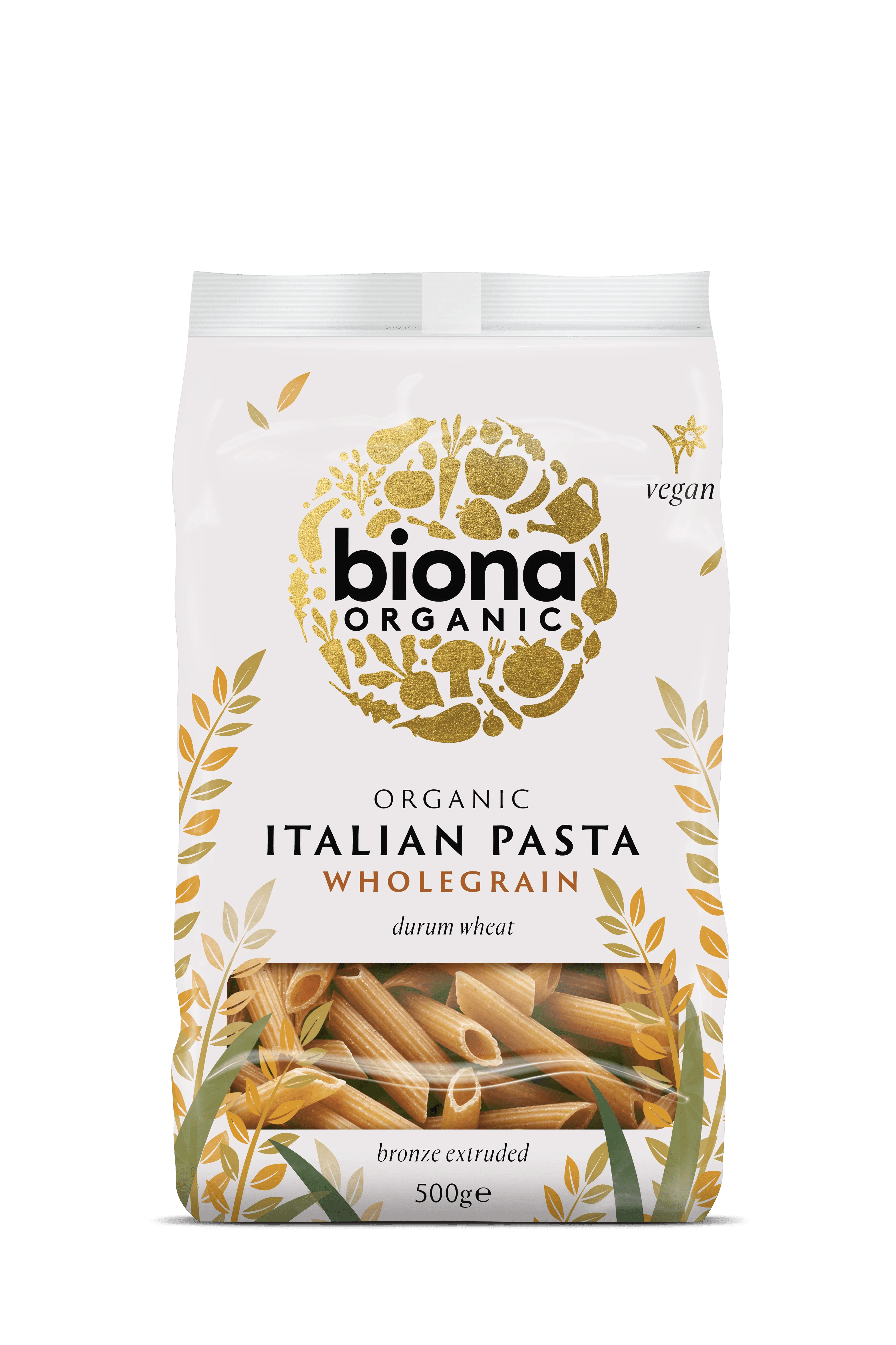 Biona, organic whole wheat penne pasta