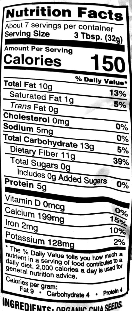 Earthly Choice, Organic Chia seeds, 227g