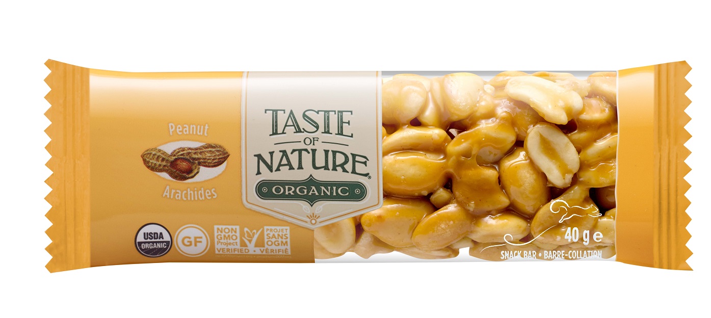 Taste of Nature, Organic bar, Peanut, 40g