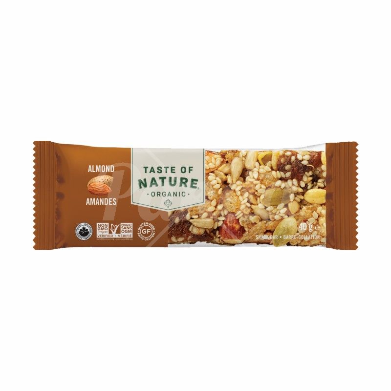 Taste of Nature, Organic bar, Almond, 40g