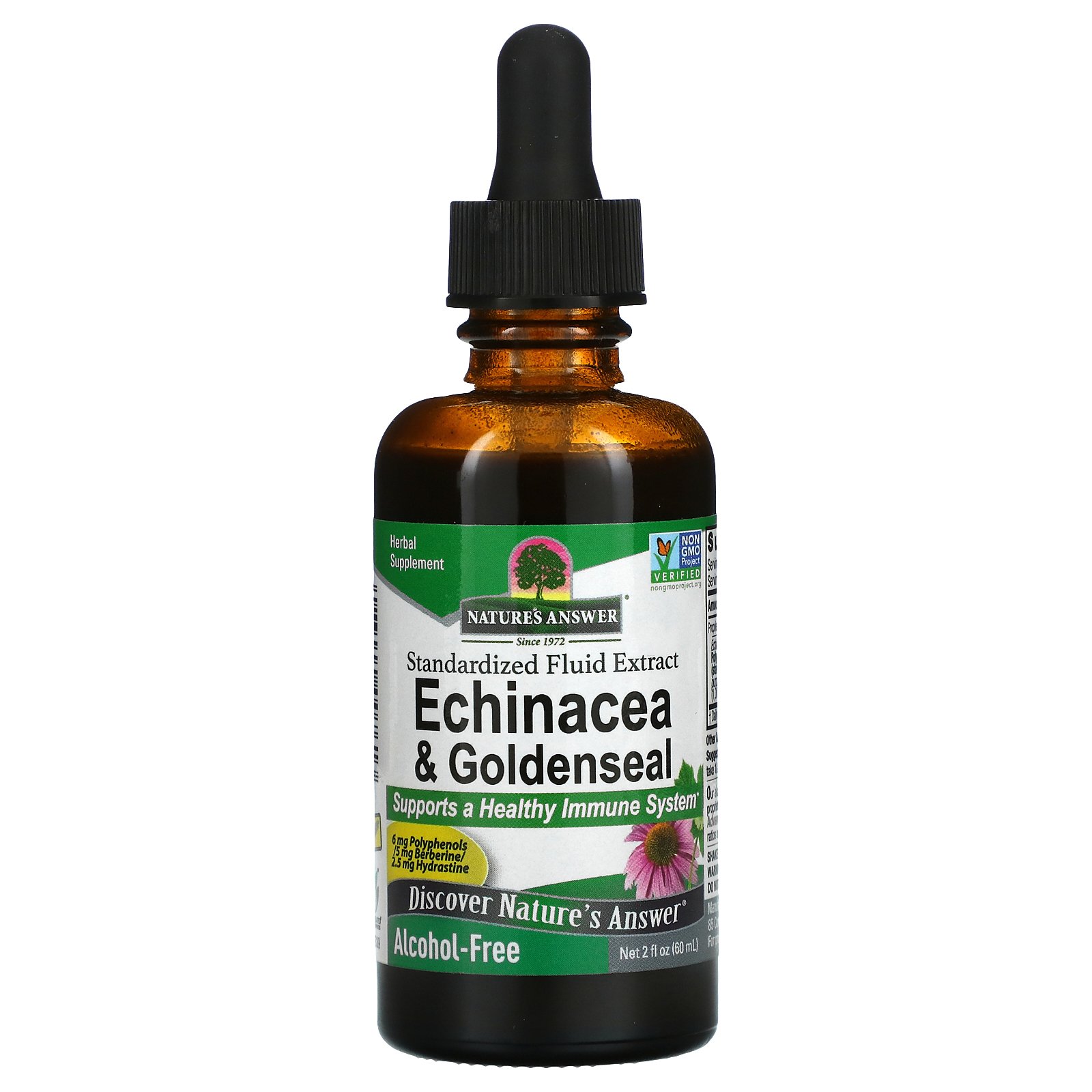 Natures answer, Echinacea & Goldenseal, Alcohol-Free, 1,000 mg, 60 ml