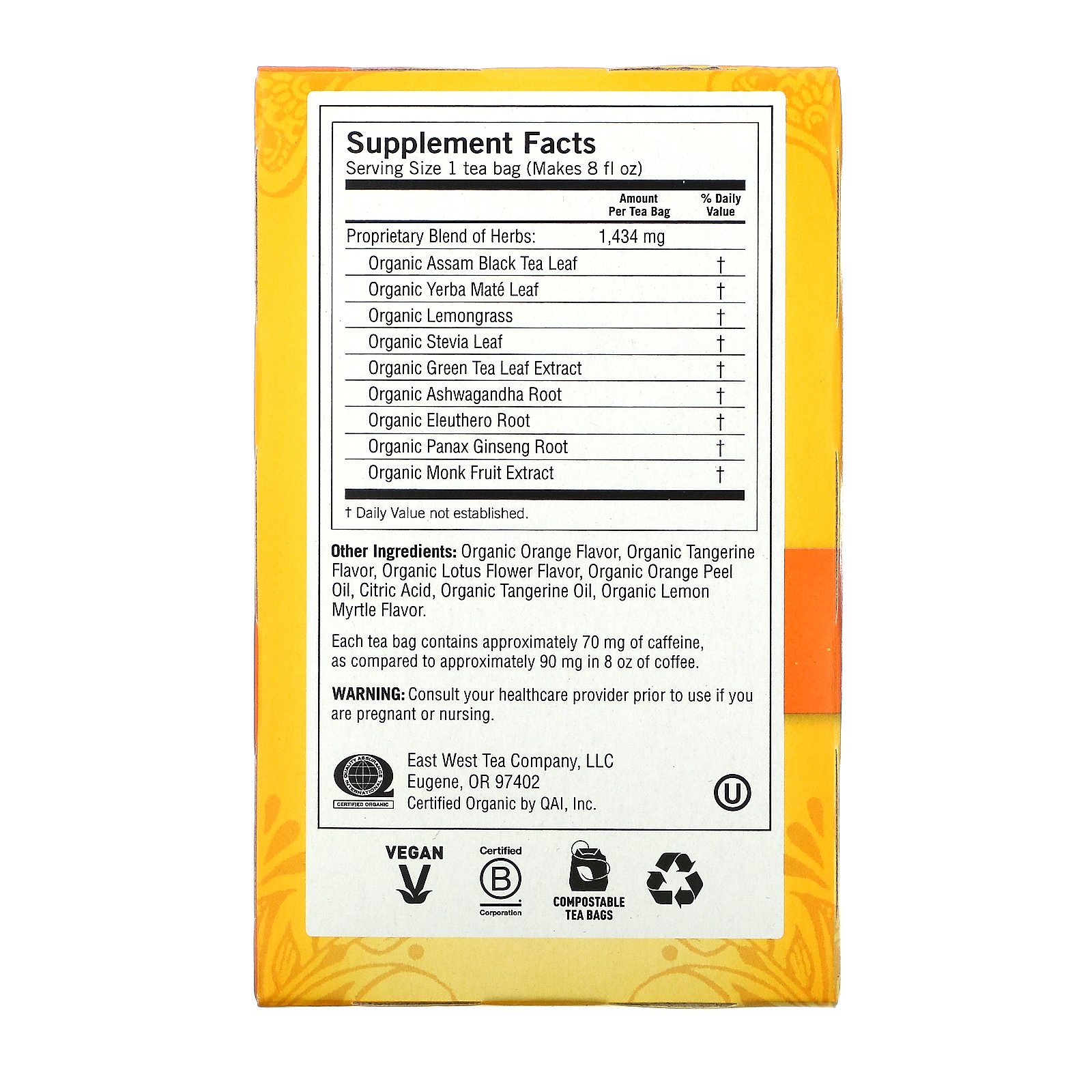 Yogi Tea, Sweet Tangerine Positive Energy 16 Bags