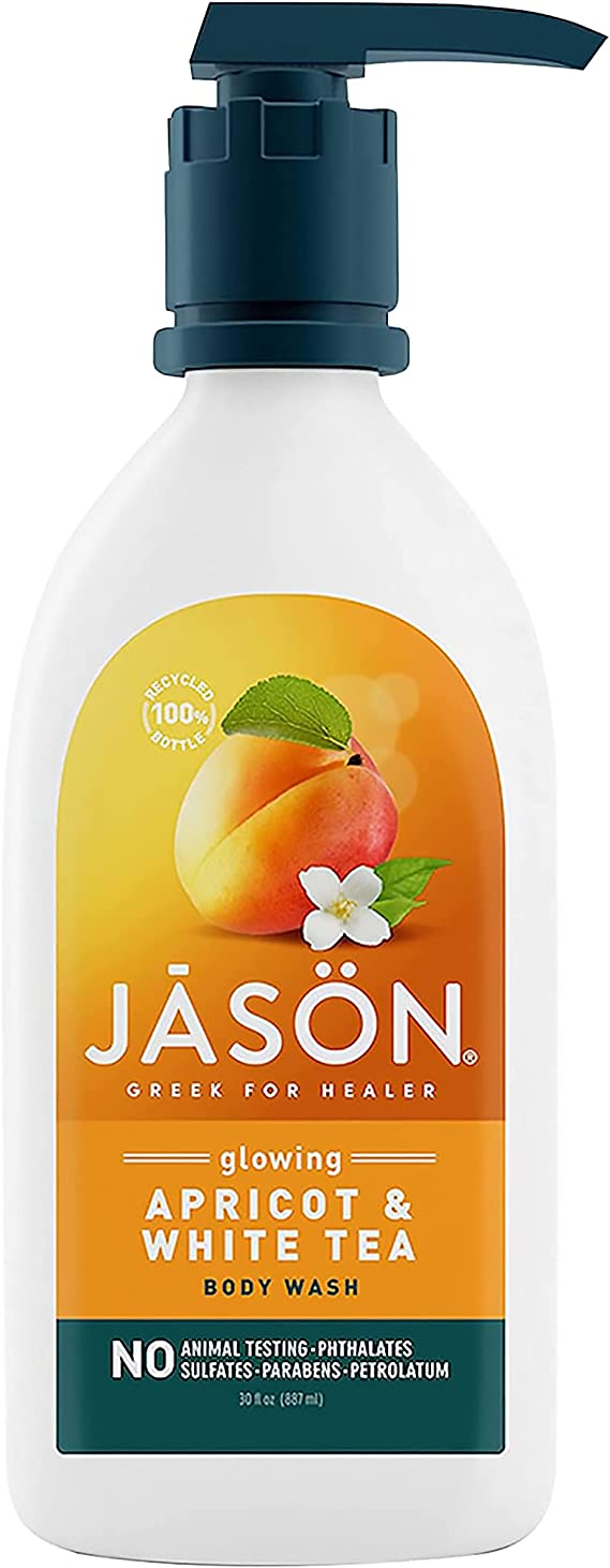 Jason, Natural Body Wash, Glowing Apricot & White Tea, 887 ml