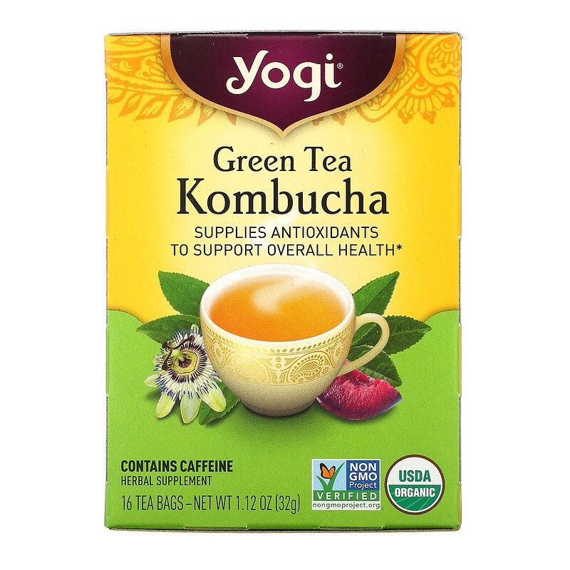 Yogi Tea, Green Tea Kombucha, 16 Tea Bags
