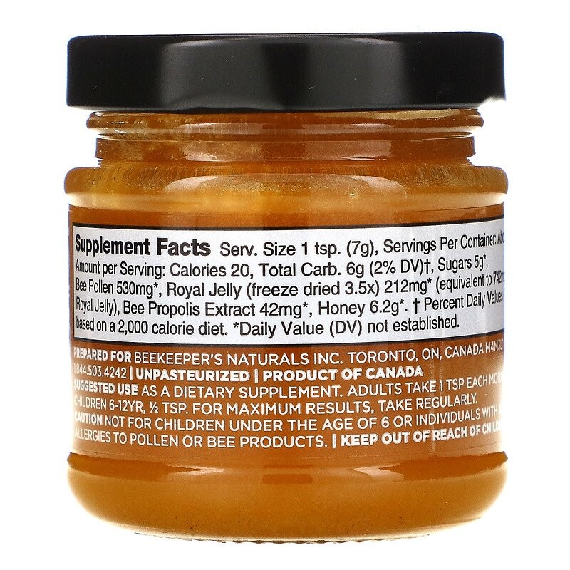 Beekeepers Naturals, B. Powered Superfood Honey, 125 g