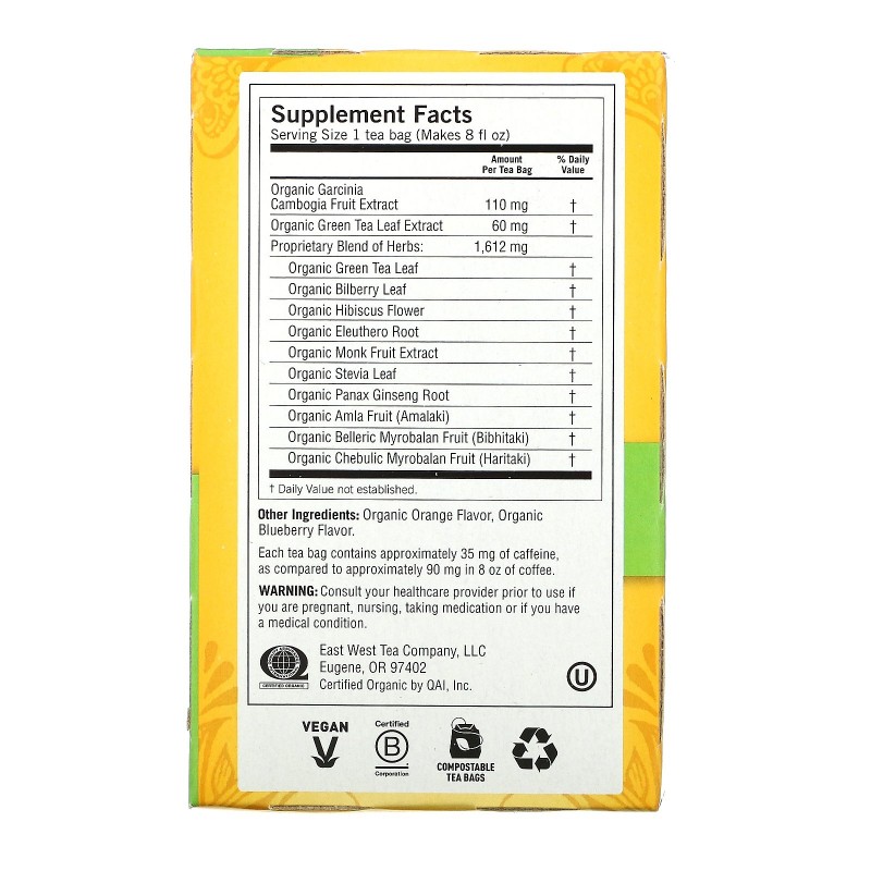 Yogi Tea, Green Tea Blueberry Slim Life, 16 Tea Bags, 32 g