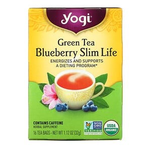 Yogi Tea, Green Tea Blueberry Slim Life, 16 Tea Bags, 32 g
