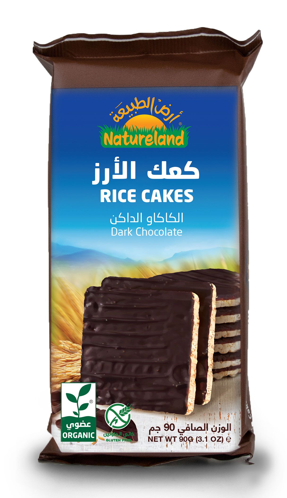 Natureland,Rice Cakes ,Dark Chocolate,90g