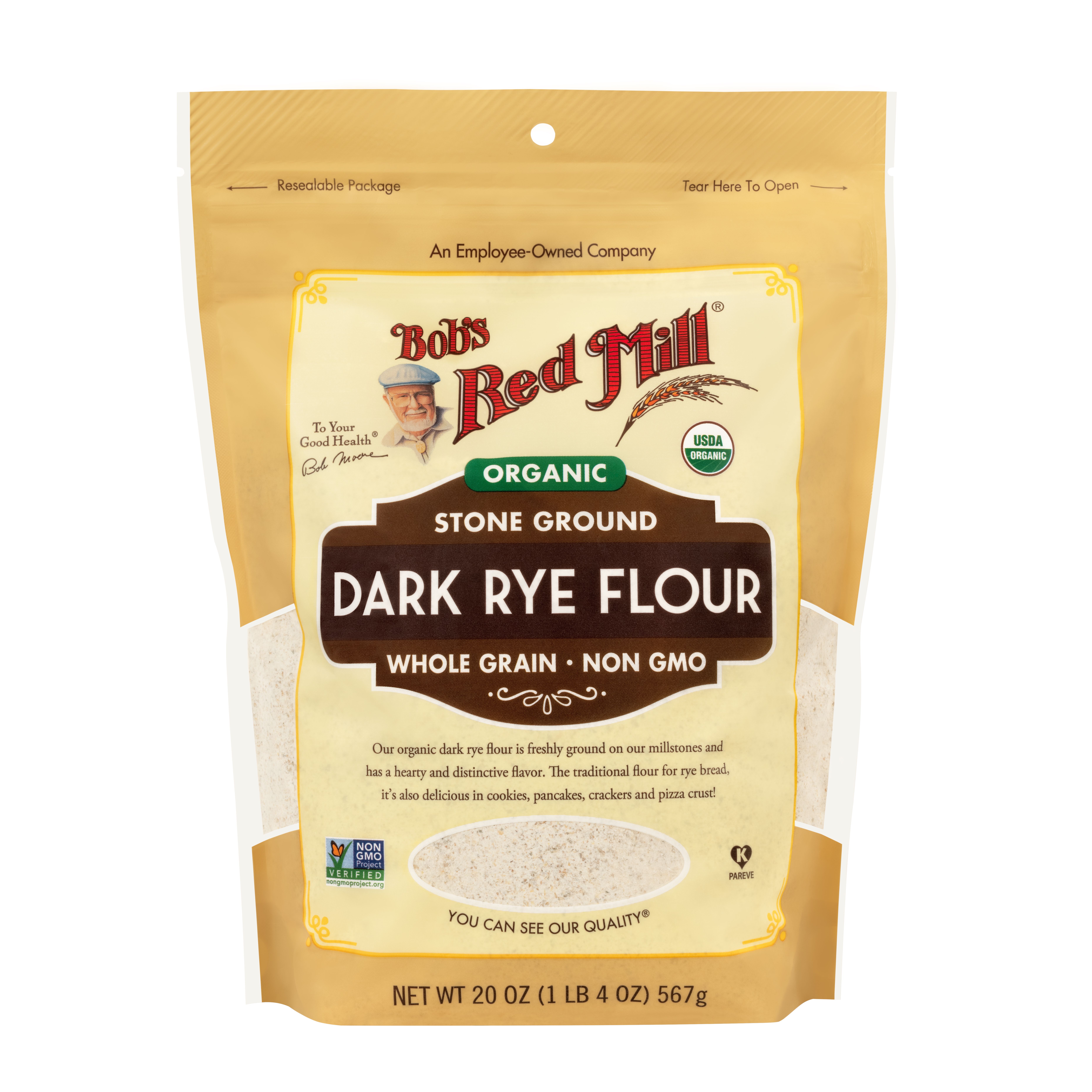 Bobs Red Mill,Organic Dark Rye Flour,567g