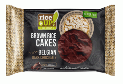 Riceup , Rice cake, Dark chocolate, 30g