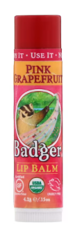 Badger Company, Lip Balm, Pink Grapefruit, .4.2 g