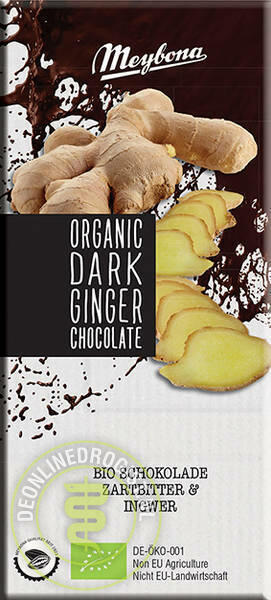 MEYBONA , Dark Chocolate with Ginger 52%, 100g