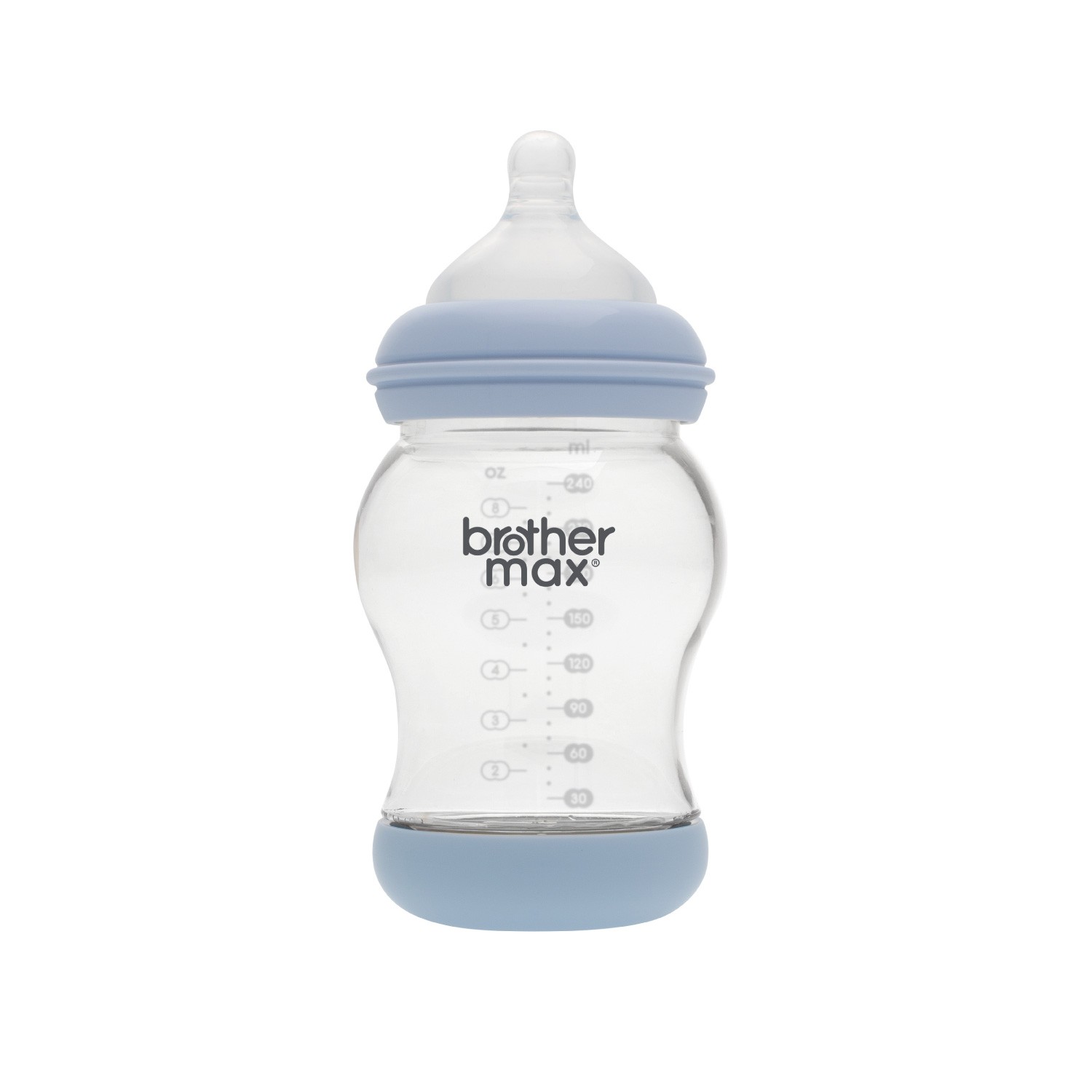 Brother max, Feeding Bottle , Anti-colic ,Blue color, 240ml/8oz
