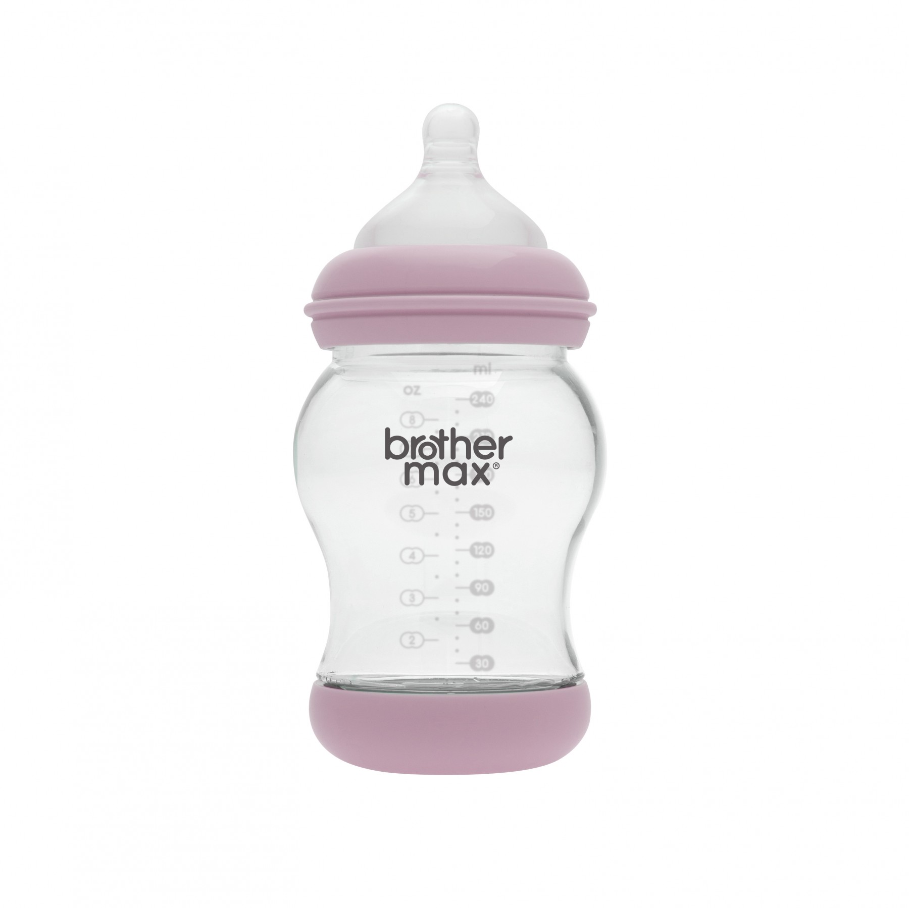 Brother max, Feeding Bottle , Anti-colic ,Pink color, 240ml/8oz