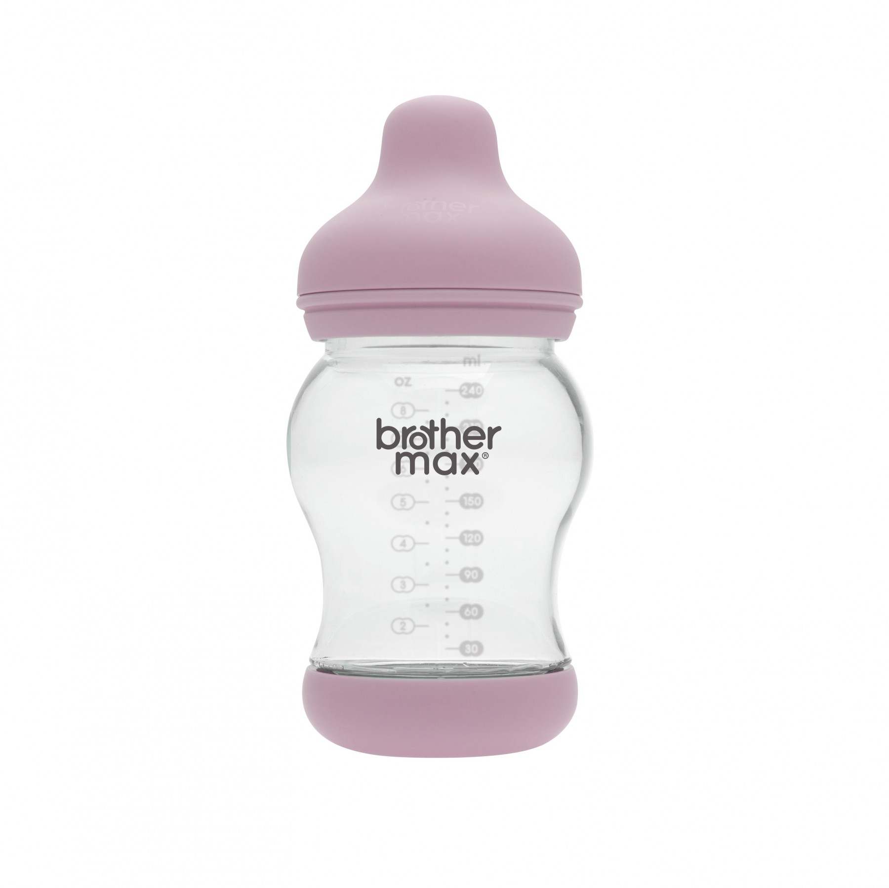 Brother max, Feeding Bottle , Anti-colic ,Pink color, 240ml/8oz
