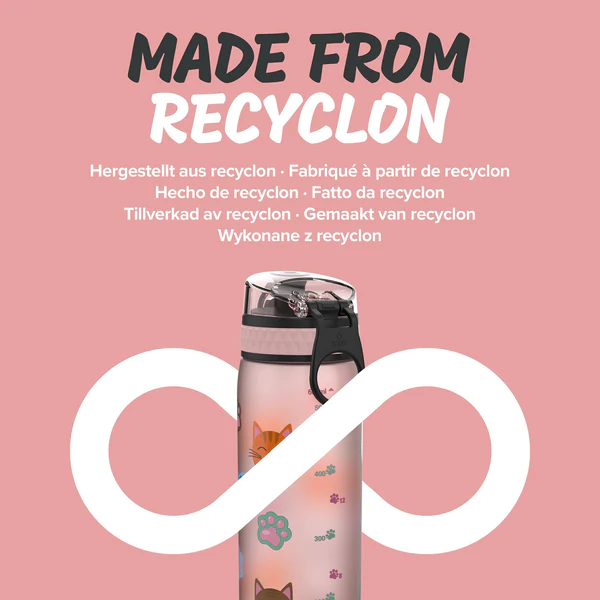 Ion8 , Water Bottle , Slim , Pink Color , 600 ml