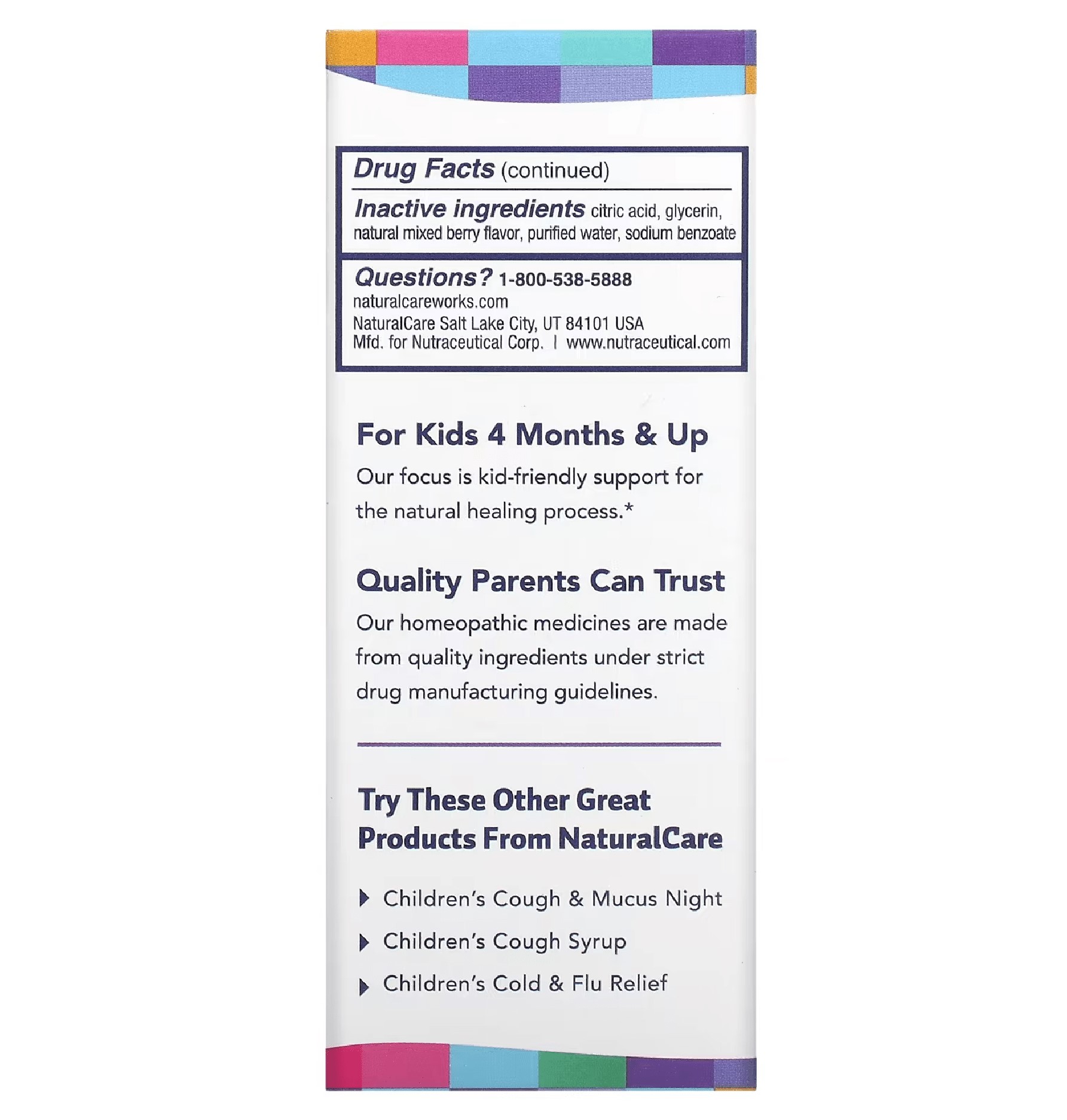 NatraBio, Children's Cough & Mucus, Night, 4 Months & Up , 120 ml